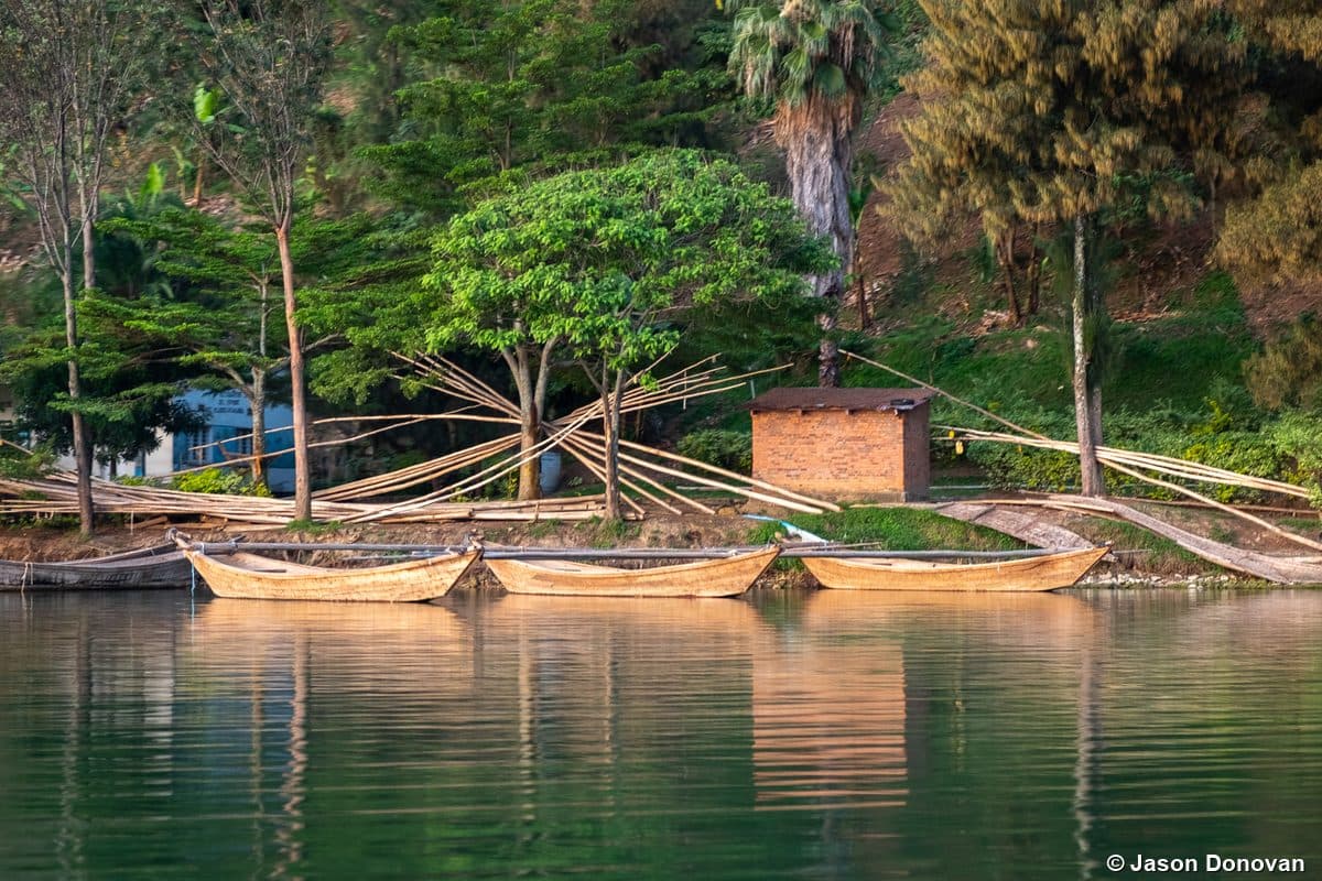 Lake Kivu Rwanda at sunset