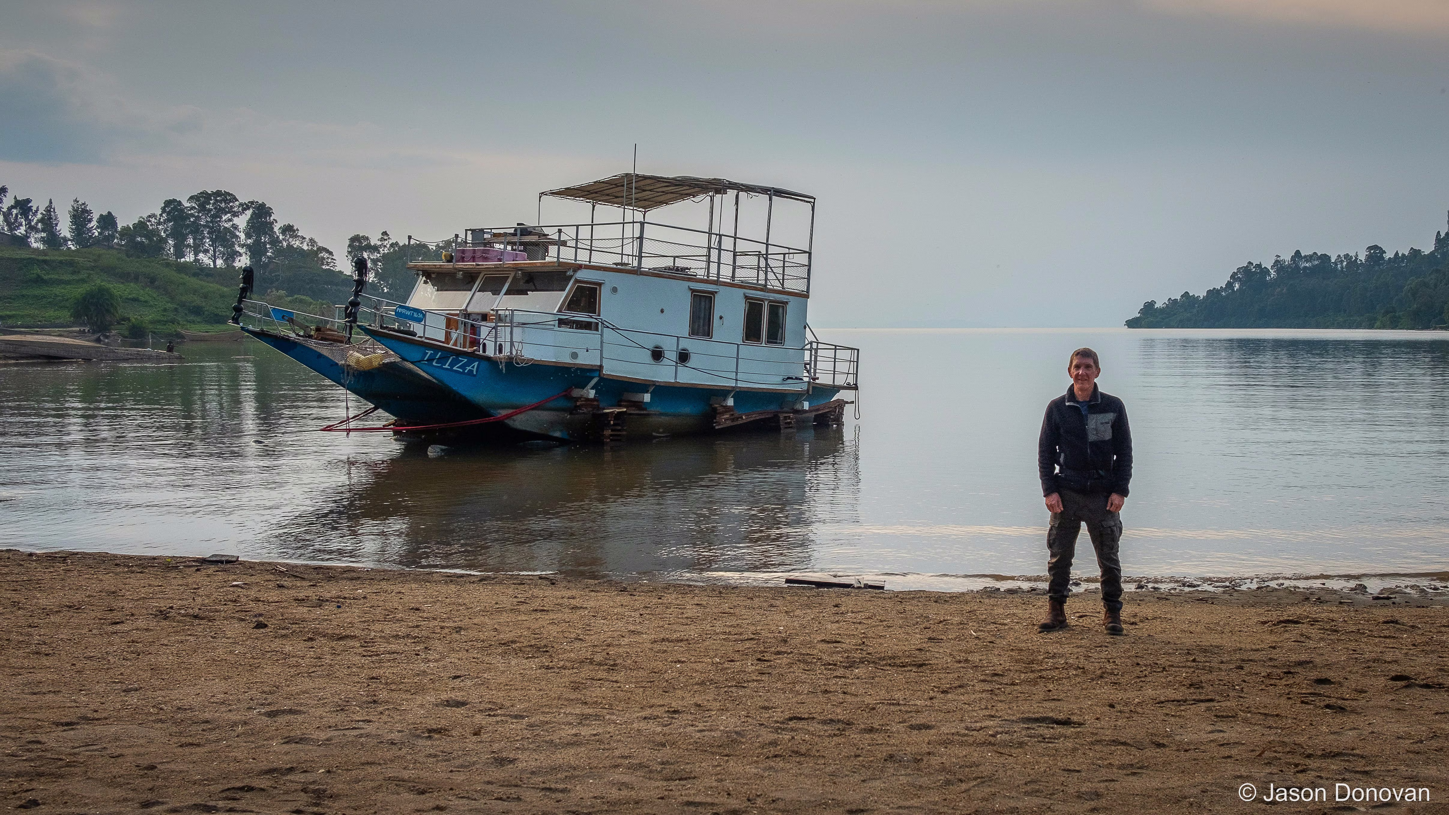 Tourist Boat for Hire Rwanda photography by Jason Donovan